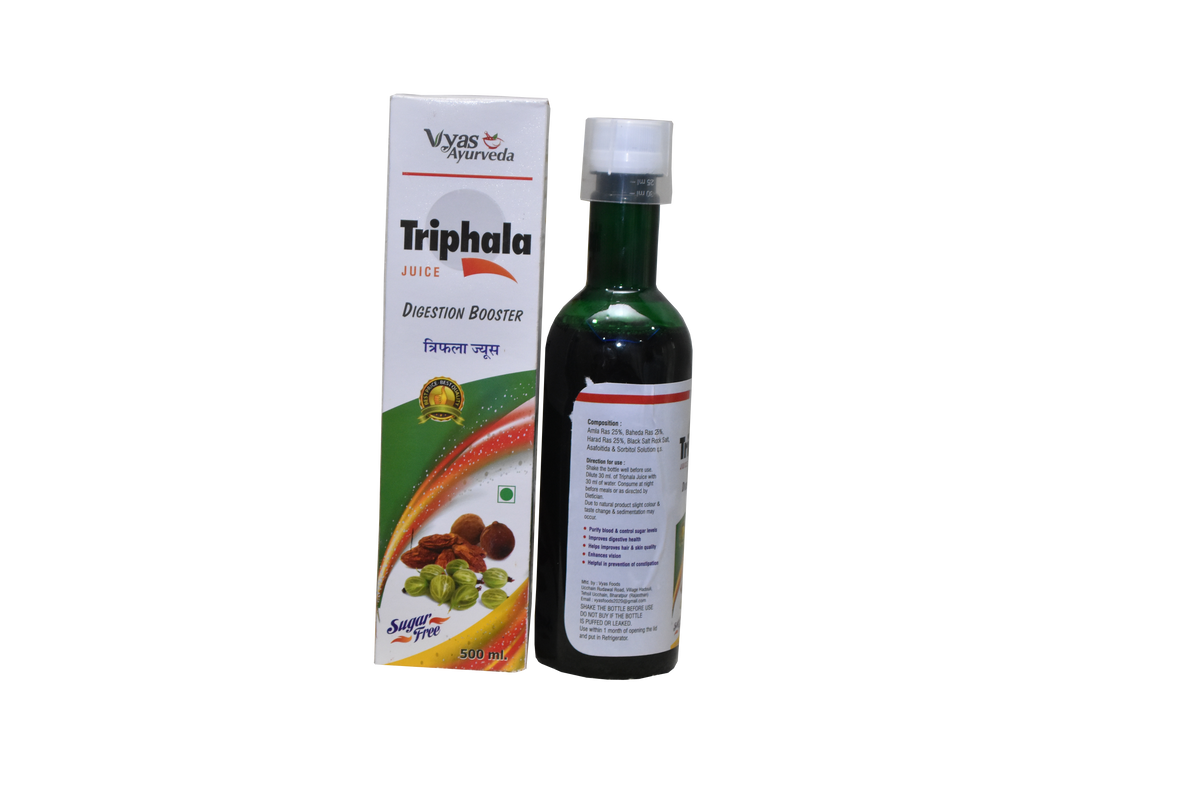 Vyas Ayurveda Triphala Juice 500ml | Sugar Free Digestive Wellness Juice